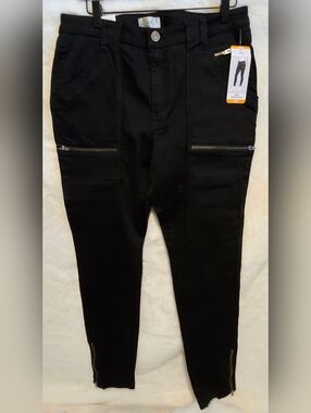Joie Black Zip-Pocket Cargo Skinny Pants Size 12/31